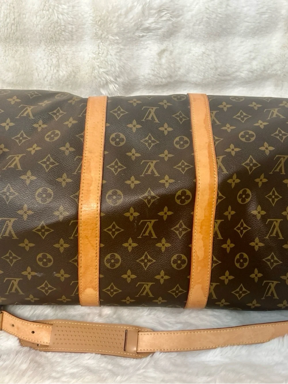 Louis Vuitton Keepall Bandoulière 55 Monogram Travel Duffel Bag Unisex